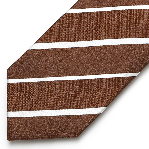  ネクタイ ストライプ レジメンタル シンプル シルク 100％ 結婚式 披露宴 パーティー 高級 上品 ブラウン 茶 茶色 ブランド 男性 誕生日 プレゼント 父の日 クリスマス おしゃれ ネクタイ フランコ スパダ(Franco Spada)