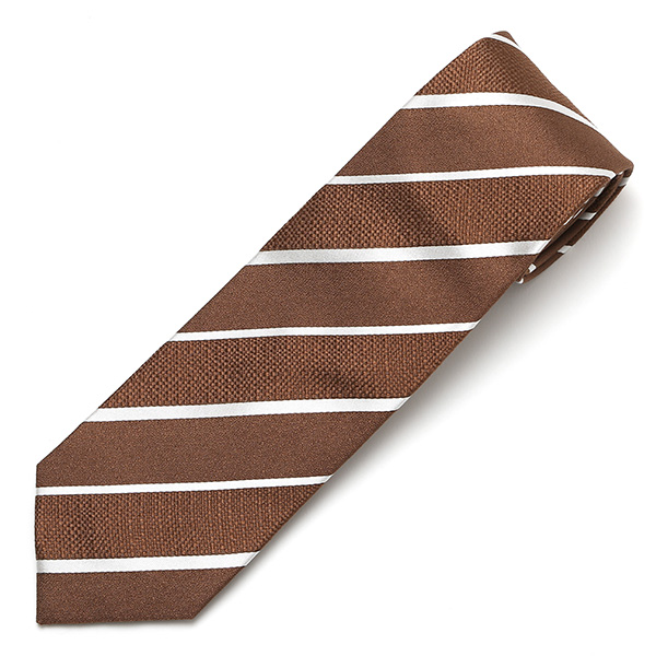 ネクタイ ストライプ レジメンタル シンプル シルク 100％ 結婚式 披露宴 パーティー 高級 上品 ブラウン 茶 茶色 ブランド 男性 誕生日 プレゼント 父の日 クリスマス おしゃれ ネクタイ フランコ スパダ(Franco Spada)