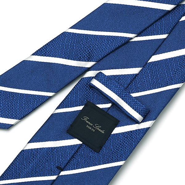  ネクタイ ストライプ レジメンタル シンプル シルク 100％ 結婚式 披露宴 パーティー 高級 上品 ブルー ネイビー 青色 ブランド 男性 誕生日 プレゼント 父の日 クリスマス おしゃれ ネクタイ フランコ スパダ(Franco Spada)