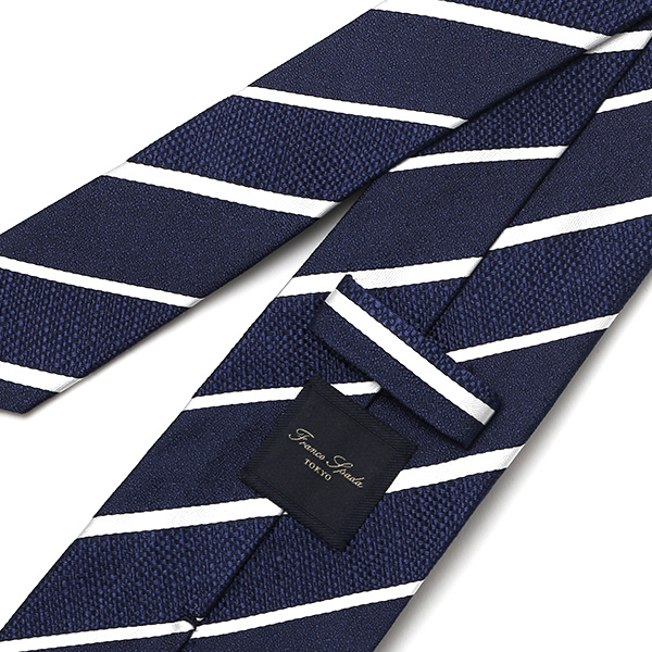 ネクタイ ストライプ レジメンタル シンプル シルク 100% 結婚式 披露宴 パーティー 高級 上品 ブルー ネイビー 青色 ブランド 男性 誕生日 プレゼント 父の日 クリスマス おしゃれ ネクタイ フランコ スパダ(Franco Spada)