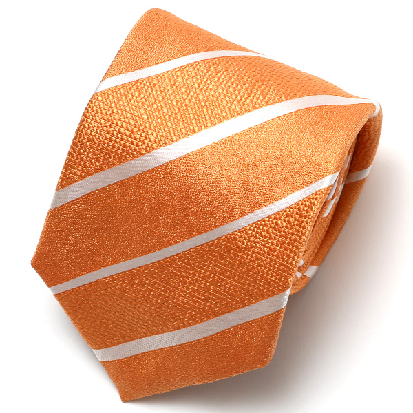 フランコ スパダ(Franco Spada) ネクタイ レジメンタル ストライプ オレンジ