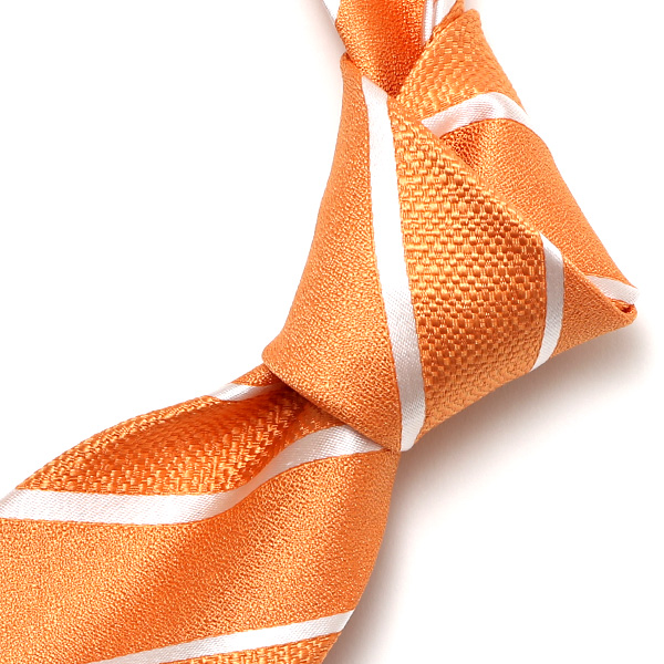 ネクタイ ストライプ レジメンタル シンプル シルク 100% 結婚式 披露宴 パーティー 高級 上品 オレンジ 橙色 ブランド 男性 誕生日 プレゼント 父の日 クリスマス おしゃれ ネクタイ フランコ スパダ(Franco Spada)