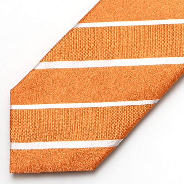 ネクタイ ストライプ レジメンタル シンプル シルク 100% 結婚式 披露宴 パーティー 高級 上品 オレンジ 橙色 ブランド 男性 誕生日 プレゼント 父の日 クリスマス おしゃれ ネクタイ フランコ スパダ(Franco Spada)