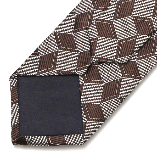  ネクタイ おしゃれ 柄 ビジネス 高級 フォーマル シルク100％ 総柄 レギュラータイ 8cm幅 メンズ ブラウン 茶 茶色 披露宴 結婚式 男性 誕生日 クリスマス プレゼント 国産 高級 西陣織 フランコ スパダ(Franco Spada)