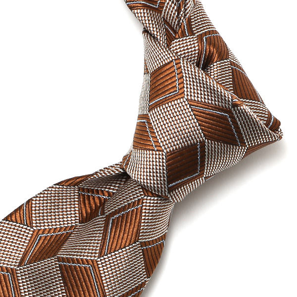  ネクタイ おしゃれ 柄 ビジネス 高級 フォーマル シルク100％ 総柄 レギュラータイ 8cm幅 メンズ ブラウン 茶 茶色 披露宴 結婚式 男性 誕生日 クリスマス プレゼント 国産 高級 西陣織 フランコ スパダ(Franco Spada)