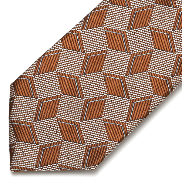  ネクタイ おしゃれ 柄 ビジネス 高級 フォーマル シルク100％ 総柄 レギュラータイ 8cm幅 メンズ ブラウン 茶 茶色 披露宴 結婚式 男性 誕生日 クリスマス プレゼント 国産 高級 西陣織 フランコ スパダ(Franco Spada)