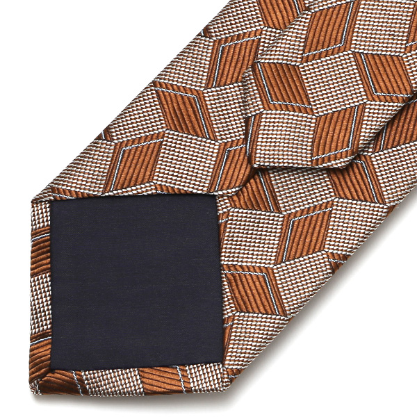  ネクタイ おしゃれ 柄 ビジネス 高級 フォーマル シルク100％ 総柄 レギュラータイ 8cm幅 メンズ ブラウン 茶 茶色 披露宴 結婚式 男性 誕生日 クリスマス プレゼント 国産 高級 西陣織 フランコ スパダ(Franco Spada)