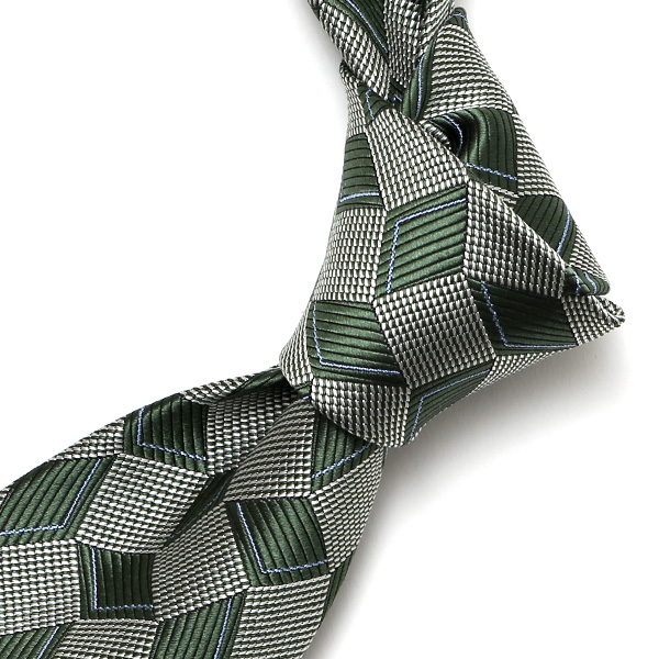  ネクタイ おしゃれ 柄 ビジネス 高級 フォーマル シルク100％ 総柄 レギュラータイ 8cm幅 メンズ グリーン 緑色 披露宴 結婚式 男性 誕生日 クリスマス プレゼント 国産 高級 西陣織 フランコ スパダ(Franco Spada)