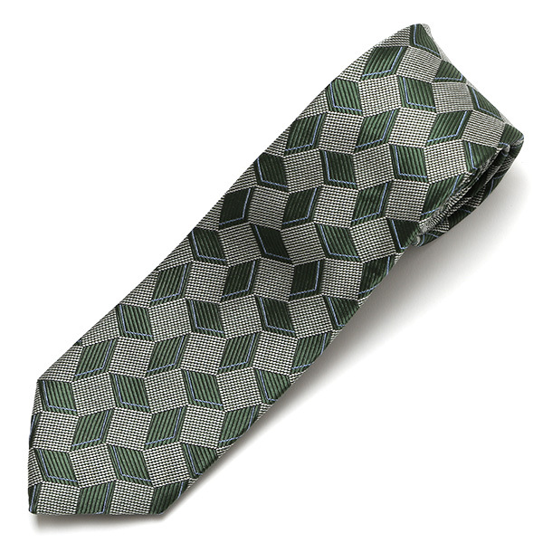  ネクタイ おしゃれ 柄 ビジネス 高級 フォーマル シルク100％ 総柄 レギュラータイ 8cm幅 メンズ グリーン 緑色 披露宴 結婚式 男性 誕生日 クリスマス プレゼント 国産 高級 西陣織 フランコ スパダ(Franco Spada)