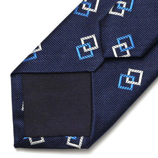  ネクタイ 総柄 おしゃれ ビジネス フォーマル ダンディ スクエアモチーフ シルクタイ 日本製 ブランド ブルー ネイビー 青色 男性 彼氏 旦那 夫 プレゼント 誕生日 父の日 社会人 高級 絹 フランコ スパダ(Franco Spada)