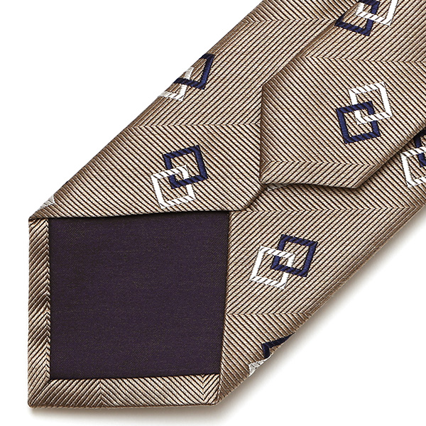  ネクタイ 総柄 おしゃれ ビジネス フォーマル ダンディ スクエアモチーフ シルクタイ 日本製 ブランド ベージュ 肌色 男性 彼氏 旦那 夫 プレゼント 誕生日 父の日 社会人 高級 絹 フランコ スパダ(Franco Spada)