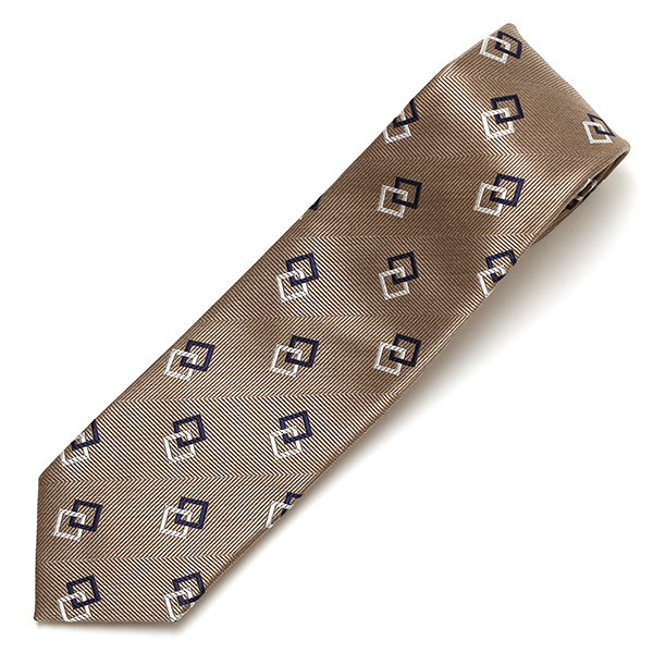  ネクタイ 総柄 おしゃれ ビジネス フォーマル ダンディ スクエアモチーフ シルクタイ 日本製 ブランド ベージュ 肌色 男性 彼氏 旦那 夫 プレゼント 誕生日 父の日 社会人 高級 絹 フランコ スパダ(Franco Spada)