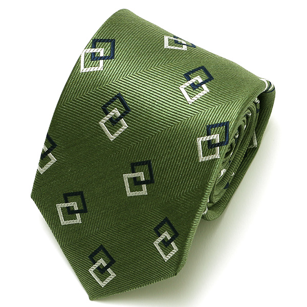 フランコ スパダ(Franco Spada) ネクタイ スクエアモチーフ オリーブ