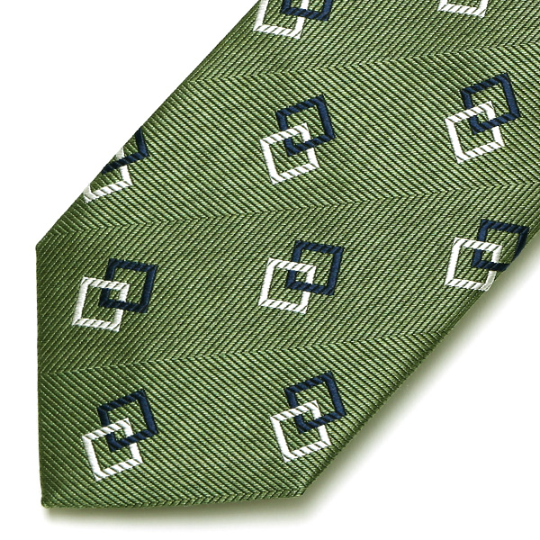  ネクタイ 総柄 おしゃれ ビジネス フォーマル ダンディ スクエアモチーフ シルクタイ 日本製 ブランド グリーン 緑色 男性 彼氏 旦那 夫 プレゼント 誕生日 父の日 社会人 高級 絹 フランコ スパダ(Franco Spada)