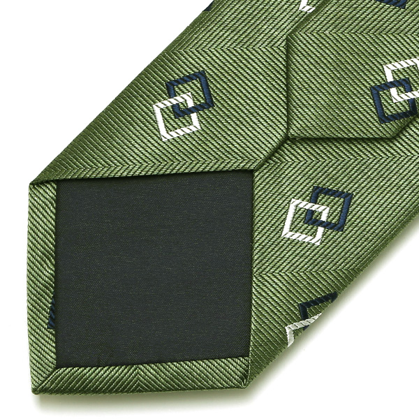  ネクタイ 総柄 おしゃれ ビジネス フォーマル ダンディ スクエアモチーフ シルクタイ 日本製 ブランド グリーン 緑色 男性 彼氏 旦那 夫 プレゼント 誕生日 父の日 社会人 高級 絹 フランコ スパダ(Franco Spada)