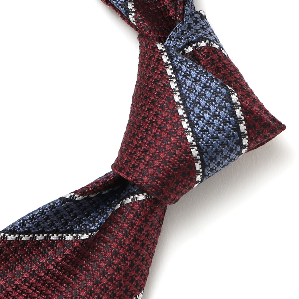  ネクタイ ストライプ メンズ おしゃれ シルクタイ スーツ 日本製 レジメンタル 紳士 男性 プレゼント ギフト レッド ワイン 赤色 20代 30代 40代 50代 ビジネス 西陣織 国産 高級 ブランド フランコ スパダ(Franco Spada)