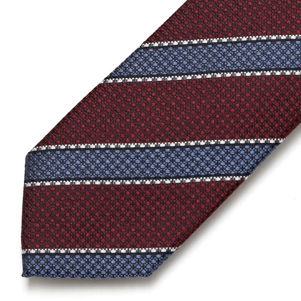 ネクタイ ストライプ メンズ おしゃれ シルクタイ スーツ 日本製 レジメンタル 紳士 男性 プレゼント ギフト レッド ワイン 赤色 20代 30代 40代 50代 ビジネス 西陣織 国産 高級 ブランド フランコ スパダ(Franco Spada)