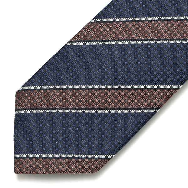  ネクタイ ストライプ メンズ おしゃれ シルクタイ スーツ 日本製 レジメンタル 紳士 男性 プレゼント ギフト ブルー ネイビー 青色 20代 30代 40代 50代 ビジネス 西陣織 国産 高級 ブランド フランコ スパダ(Franco Spada)