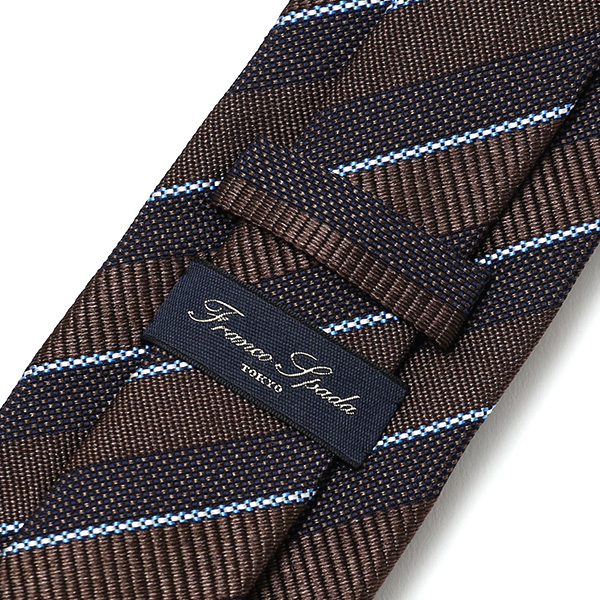  ネクタイ ビジネス 8cm幅 国産 シルク レギュラー幅 ストライプ 柄 おしゃれ ブランド メンズ 無地 ブラウン 茶 茶色 男性 彼氏 旦那 夫 プレゼント 誕生日 父の日 社会人 高級 絹 フランコ スパダ(Franco Spada)