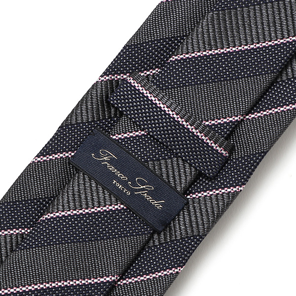  ネクタイ ビジネス 8cm幅 国産 シルク レギュラー幅 ストライプ 柄 おしゃれ ブランド メンズ 無地 グレー グレイ 灰色 男性 彼氏 旦那 夫 プレゼント 誕生日 父の日 社会人 高級 絹 フランコ スパダ(Franco Spada)