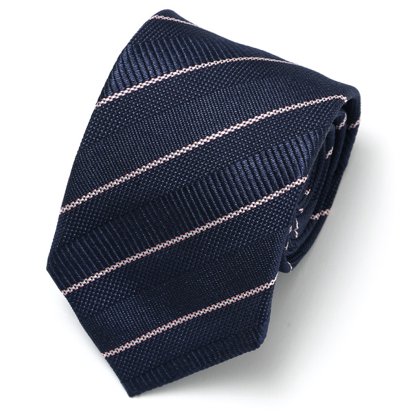 フランコ スパダ(Franco Spada) ネクタイ ストライプ柄 ネイビー