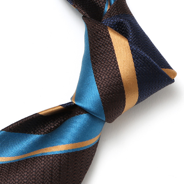  ネクタイ おしゃれ ストライプ 柄 ビジネス フォーマル シルク 100％ 絹 光沢 高級 西陣織 日本製 ブラウン 茶 茶色 転勤 昇進 プレゼント 彼氏 夫 ギフト 誕生日 父の日 社会人 ブランド フランコ スパダ(Franco Spada)