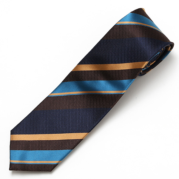  ネクタイ おしゃれ ストライプ 柄 ビジネス フォーマル シルク 100％ 絹 光沢 高級 西陣織 日本製 ブラウン 茶 茶色 転勤 昇進 プレゼント 彼氏 夫 ギフト 誕生日 父の日 社会人 ブランド フランコ スパダ(Franco Spada)