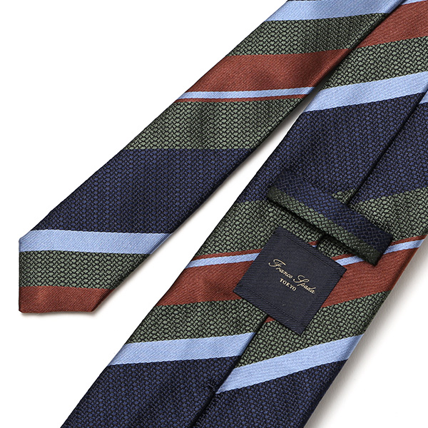  ネクタイ おしゃれ ストライプ 柄 ビジネス フォーマル シルク 100％ 絹 光沢 高級 西陣織 日本製 グリーン 緑色 転勤 昇進 プレゼント 彼氏 夫 ギフト 誕生日 父の日 社会人 ブランド フランコ スパダ(Franco Spada)