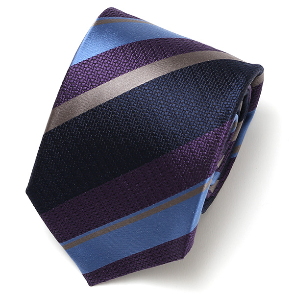 フランコ スパダ(Franco Spada) ネクタイ ストライプ柄 パープルマルチ