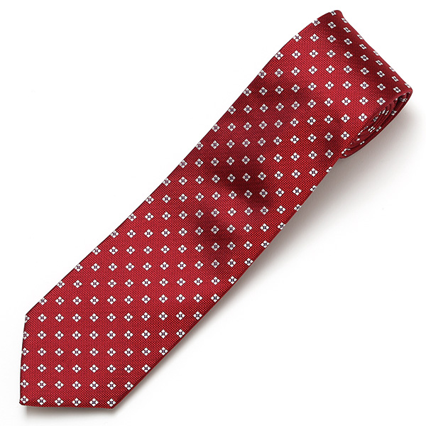  ネクタイ 小花柄 シンプル ビジネス レギュラー幅 日本製 おしゃれ ネクタイ ブランド メンズ シルク レッド ワイン 赤色 男性 彼氏 旦那 夫 プレゼント 誕生日 父の日 社会人 高級 絹 フランコ スパダ(Franco Spada)