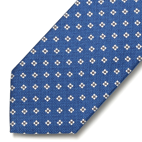  ネクタイ 小花柄 シンプル ビジネス レギュラー幅 日本製 おしゃれ ネクタイ ブランド メンズ シルク ブルー ネイビー 青色 男性 彼氏 旦那 夫 プレゼント 誕生日 父の日 社会人 高級 絹 フランコ スパダ(Franco Spada)