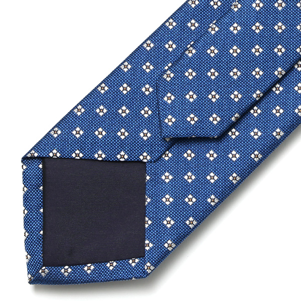  ネクタイ 小花柄 シンプル ビジネス レギュラー幅 日本製 おしゃれ ネクタイ ブランド メンズ シルク ブルー ネイビー 青色 男性 彼氏 旦那 夫 プレゼント 誕生日 父の日 社会人 高級 絹 フランコ スパダ(Franco Spada)