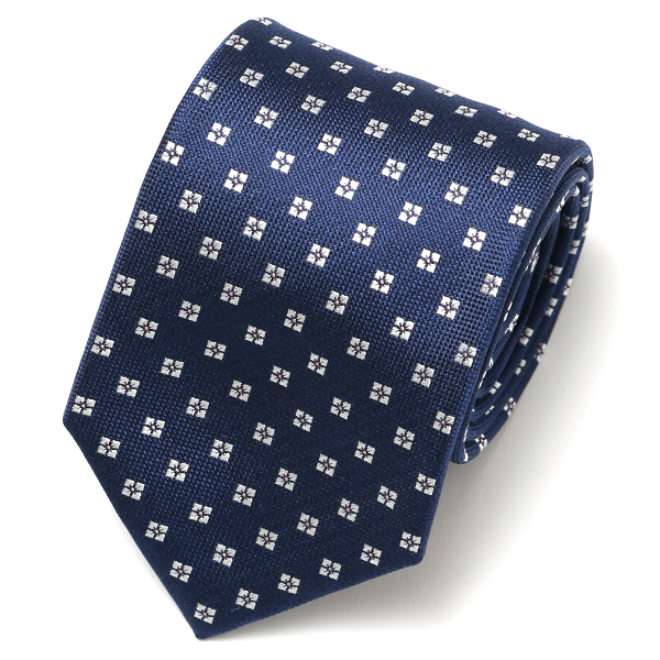 フランコ スパダ(Franco Spada) ネクタイ 小花柄 ネイビー