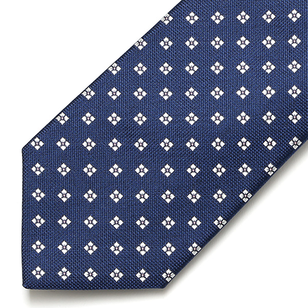  ネクタイ 小花柄 シンプル ビジネス レギュラー幅 日本製 おしゃれ ネクタイ ブランド メンズ シルク ブルー ネイビー 青色 男性 彼氏 旦那 夫 プレゼント 誕生日 父の日 社会人 高級 絹 フランコ スパダ(Franco Spada)