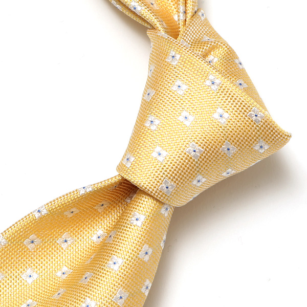  ネクタイ 小花柄 シンプル ビジネス レギュラー幅 日本製 おしゃれ ネクタイ ブランド メンズ シルク イエロー 黄色 男性 彼氏 旦那 夫 プレゼント 誕生日 父の日 社会人 高級 絹 フランコ スパダ(Franco Spada)