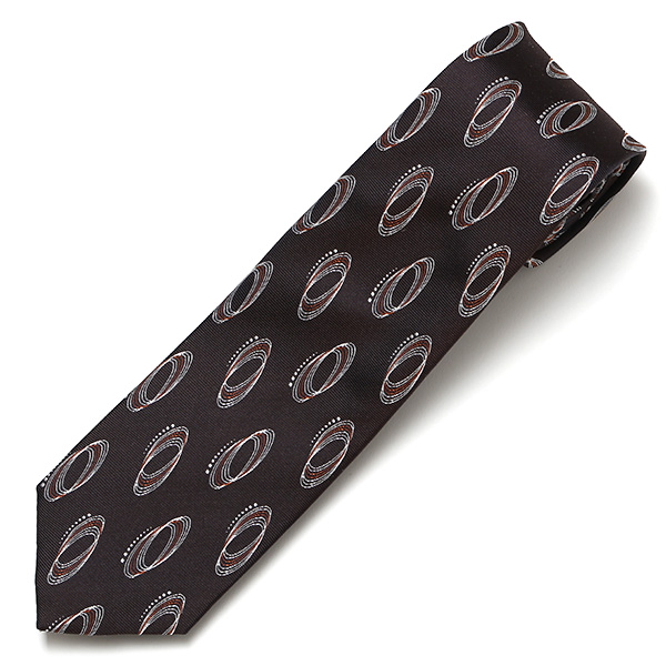  ネクタイ ブランド ビジネス 日本製 柄 メンズ シルク ギフト プレゼント 誕生日 父の日 クリスマス 男性 ブラウン 茶 茶色 総柄 ドット ネクタイ シルクタイ レギュラー幅 フォーマル クラシック フランコ スパダ(Franco Spada)