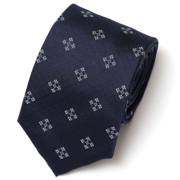 フランコ スパダ(Franco Spada) ネクタイ 2023春夏モデル 小紋柄 [fra0053] ネイビー