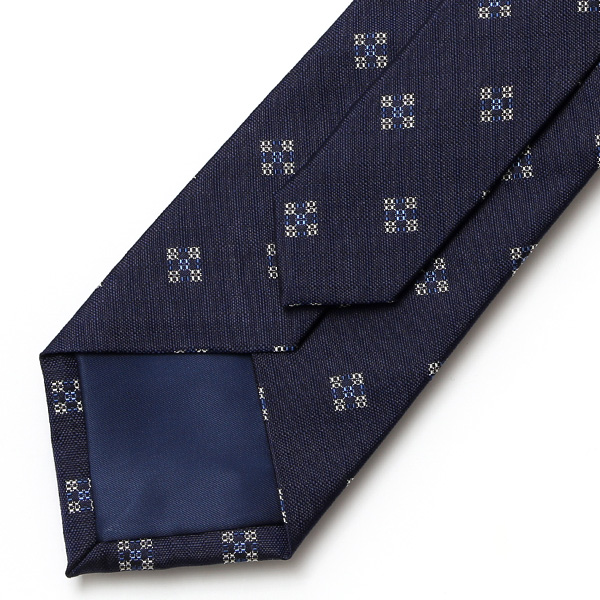  【2023春夏新作】Franco Spada(フランコスパダ) ネクタイ 日本製 シルク100％ ブルー ネイビー 青色 小紋柄 国産 ブランド 結婚式 披露宴 ビジネス 30代 40代 50代 プレゼント ギフト 父の日 誕生日 男性 彼氏 旦那 夫 メンズ