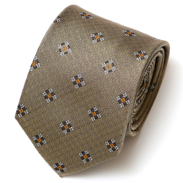 フランコ スパダ(Franco Spada) ネクタイ 2023春夏モデル 小紋柄 [fra0053] ベージュ