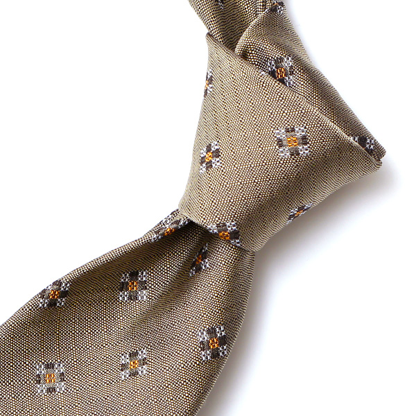  【2023春夏新作】Franco Spada(フランコスパダ) ネクタイ 日本製 シルク100％ ベージュ 肌色 小紋柄 国産 ブランド 結婚式 披露宴 ビジネス 30代 40代 50代 プレゼント ギフト 父の日 誕生日 男性 彼氏 旦那 夫 メンズ