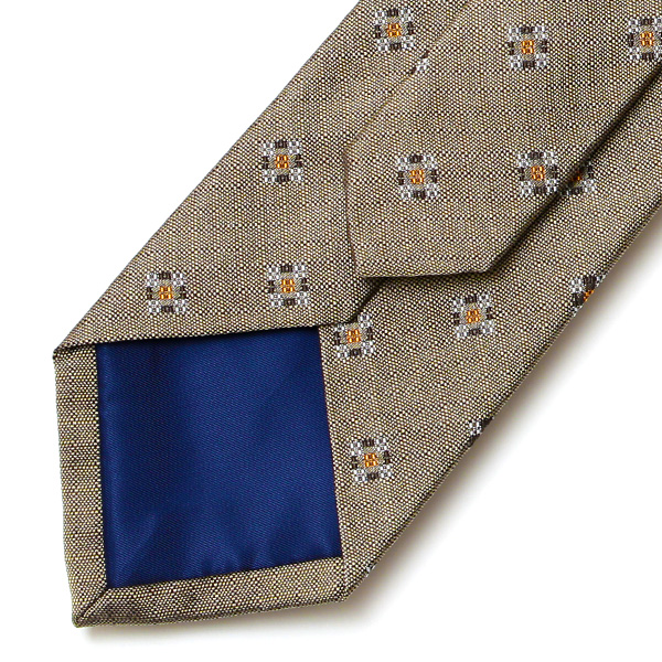  【2023春夏新作】Franco Spada(フランコスパダ) ネクタイ 日本製 シルク100％ ベージュ 肌色 小紋柄 国産 ブランド 結婚式 披露宴 ビジネス 30代 40代 50代 プレゼント ギフト 父の日 誕生日 男性 彼氏 旦那 夫 メンズ