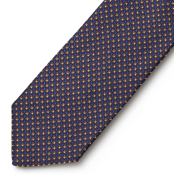  【2023春夏新作】創業70年 日本の高級ネクタイ専門ブランド ブラウン 茶 茶色 シルク100% ネクタイ ドット 総柄 30代 40代 50代 プレゼント ギフト 父の日 誕生日 男性 彼氏 旦那 夫 メンズ