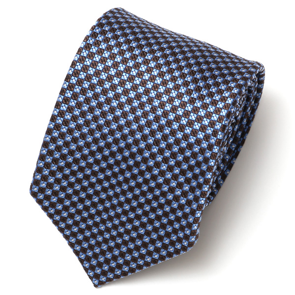 フランコ スパダ(Franco Spada) ネクタイ 2023春夏モデル ドット柄 [fra0054] ライトブルー/ブラウン