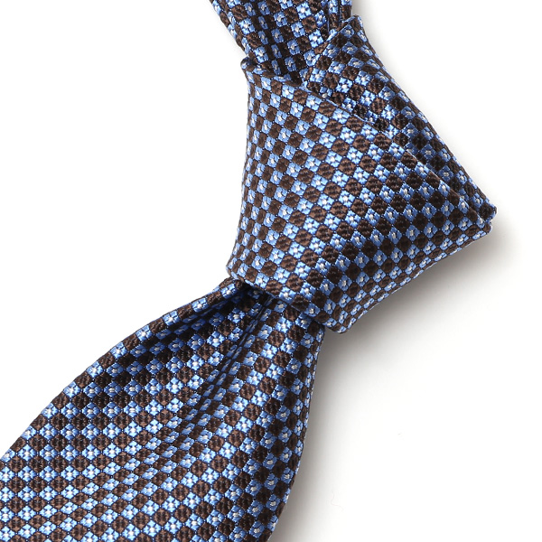  【2023春夏新作】創業70年 日本の高級ネクタイ専門ブランド ブルー ネイビー 青色 シルク100% ネクタイ ドット 総柄 30代 40代 50代 プレゼント ギフト 父の日 誕生日 男性 彼氏 旦那 夫 メンズ