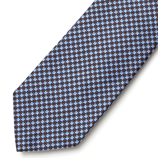  【2023春夏新作】創業70年 日本の高級ネクタイ専門ブランド ブルー ネイビー 青色 シルク100% ネクタイ ドット 総柄 30代 40代 50代 プレゼント ギフト 父の日 誕生日 男性 彼氏 旦那 夫 メンズ