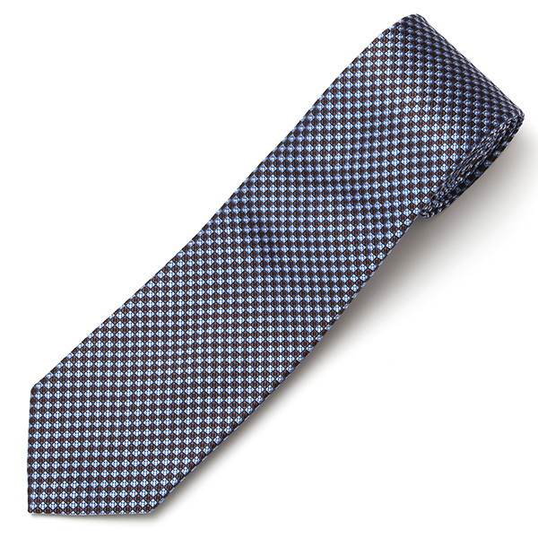  【2023春夏新作】創業70年 日本の高級ネクタイ専門ブランド ブルー ネイビー 青色 シルク100% ネクタイ ドット 総柄 30代 40代 50代 プレゼント ギフト 父の日 誕生日 男性 彼氏 旦那 夫 メンズ