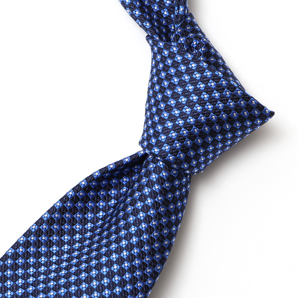  【2023春夏新作】創業70年 日本の高級ネクタイ専門ブランド ブルー ネイビー 青色 シルク100% ネクタイ ドット 総柄 30代 40代 50代 プレゼント ギフト 父の日 誕生日 男性 彼氏 旦那 夫 メンズ
