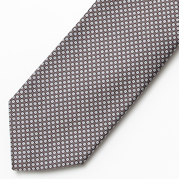 フランコスパダ 2023春夏 ネクタイ シルク100% 日本製 ブランド ブラウン 茶 茶色 ドット柄 総柄 結婚式 披露宴 ビジネス 社会人 パーティー フォーマル 京都 西陣織 国産 高級 おしゃれ 上品 プレゼント ギフト 30代 40代 50代