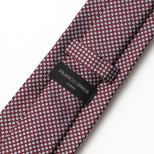  フランコスパダ 2023春夏 ネクタイ シルク100% 日本製 ブランド レッド ワイン 赤色 ドット柄 総柄 結婚式 披露宴 ビジネス 社会人 パーティー フォーマル 京都 西陣織 国産 高級 おしゃれ 上品 プレゼント ギフト 30代 40代 50代