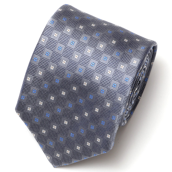 フランコ スパダ(Franco Spada) ネクタイ 2023春夏モデル 小紋柄 [fra0056] グレー